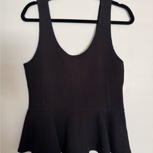 Anthropologie Black Peplum Tank Top